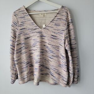 madewell Rainbow Jacquard Full-Sleeve Top size L